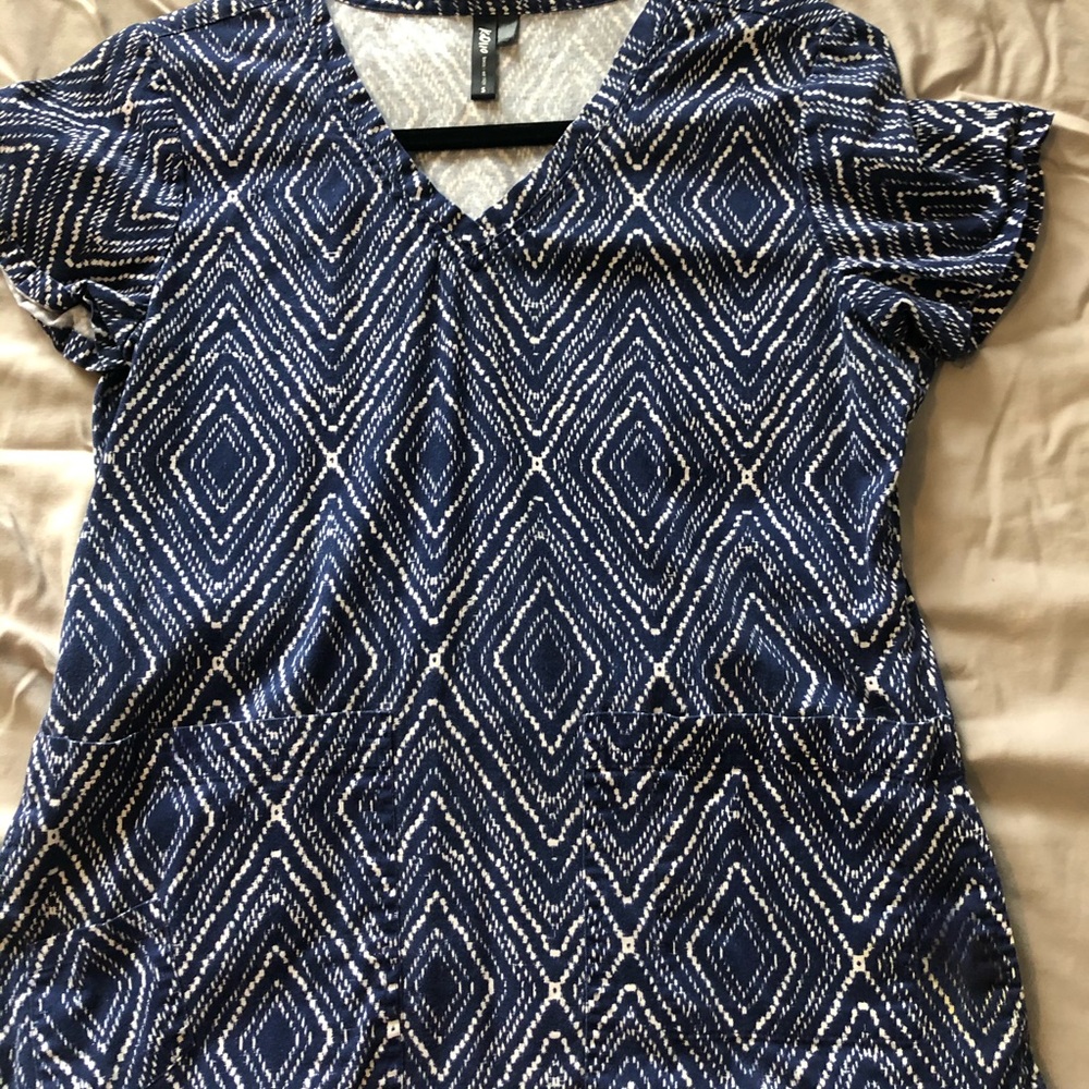 Koi Print Scrub Top